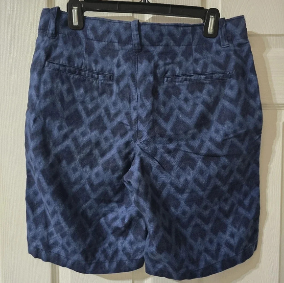 Gap Linen Blend Lived In Chino Shorts, Navy Blue Ikat Print, Men's Size 31, EUC! - Picture 2 of 9